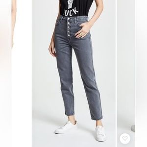 J Brand Heather Button Fly Jeans Haven Grey